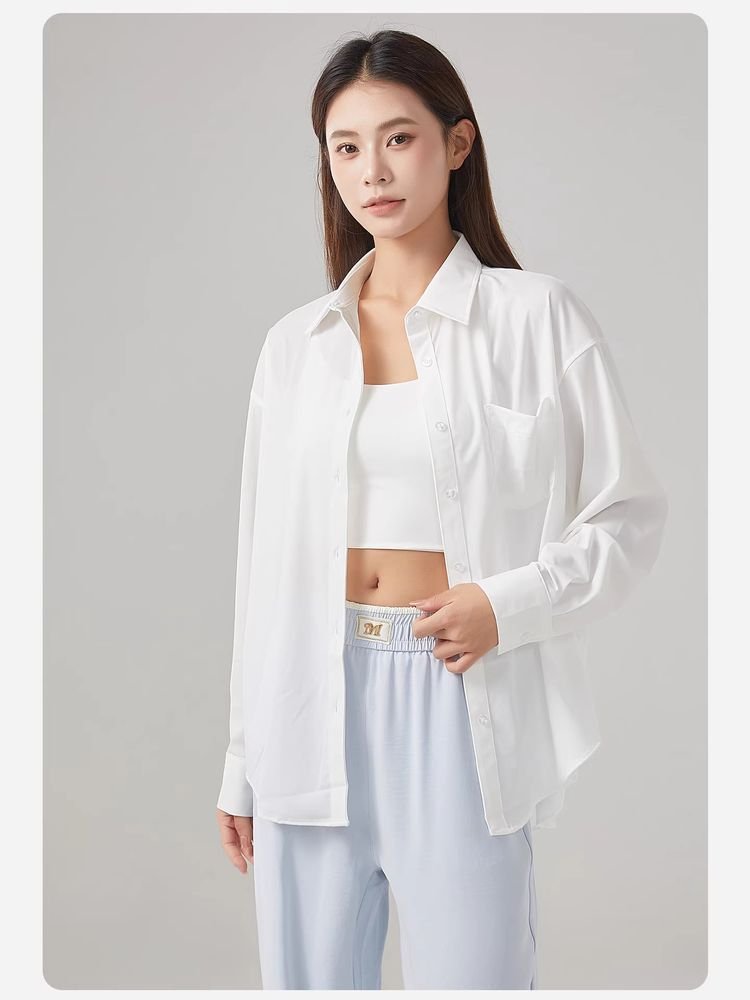 Ice-silk cover-up cardigan
