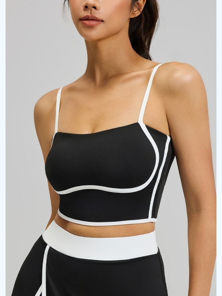 Adjustable-strap sports bra