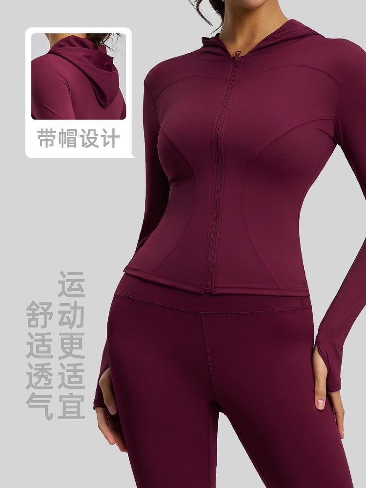 Stretch slim-fit yoga jacket